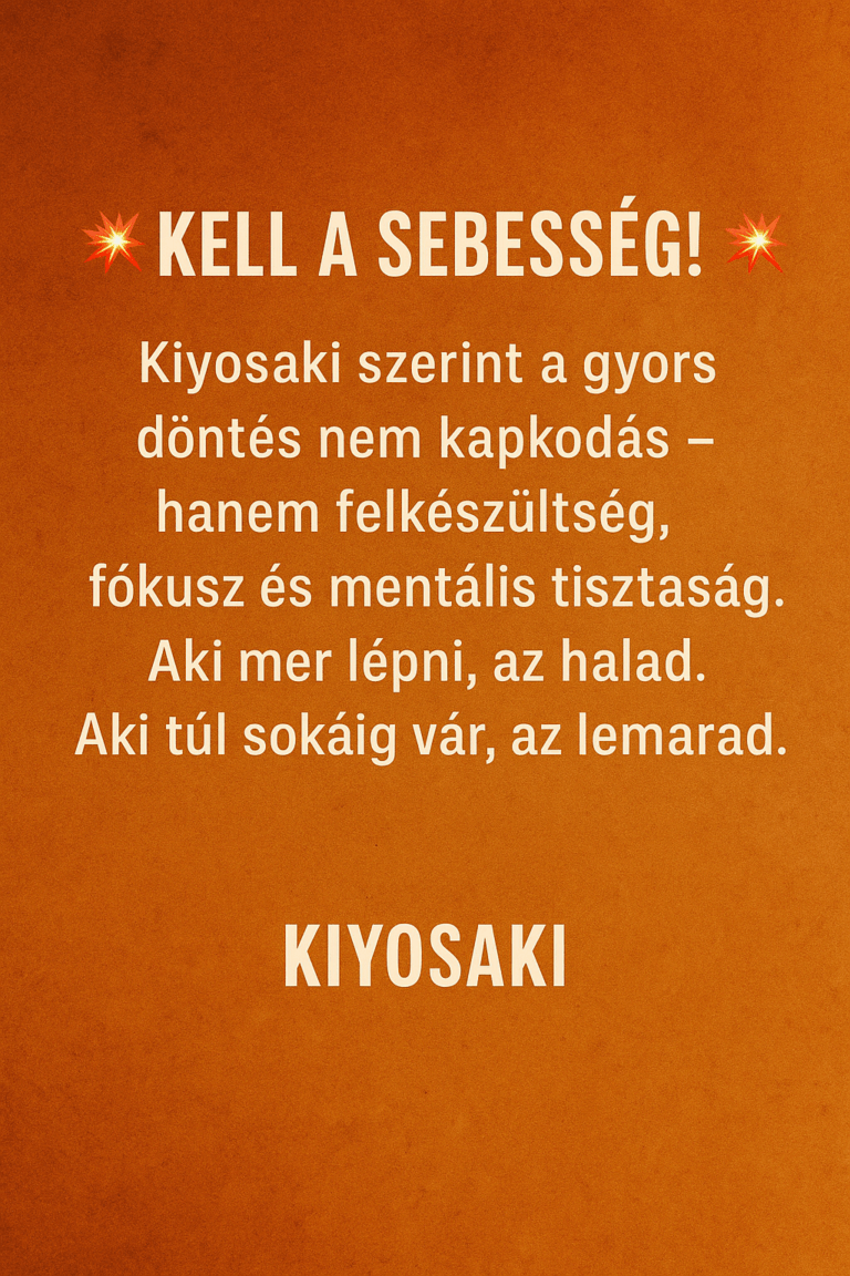 „Kell a sebesség” – Miért életbevágó a gyorsaság a pénzügyi döntések világában?